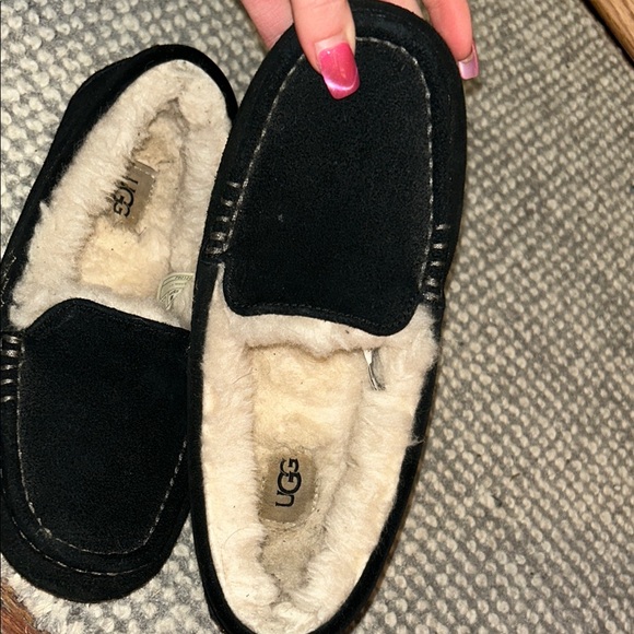 UGG Black Shearling Loafers - Picture 8 of 10